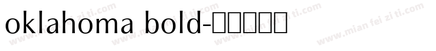 oklahoma bold字体转换